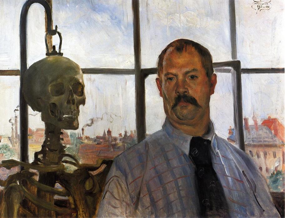 Self Portrait With Skeleton — Lovis Corinth