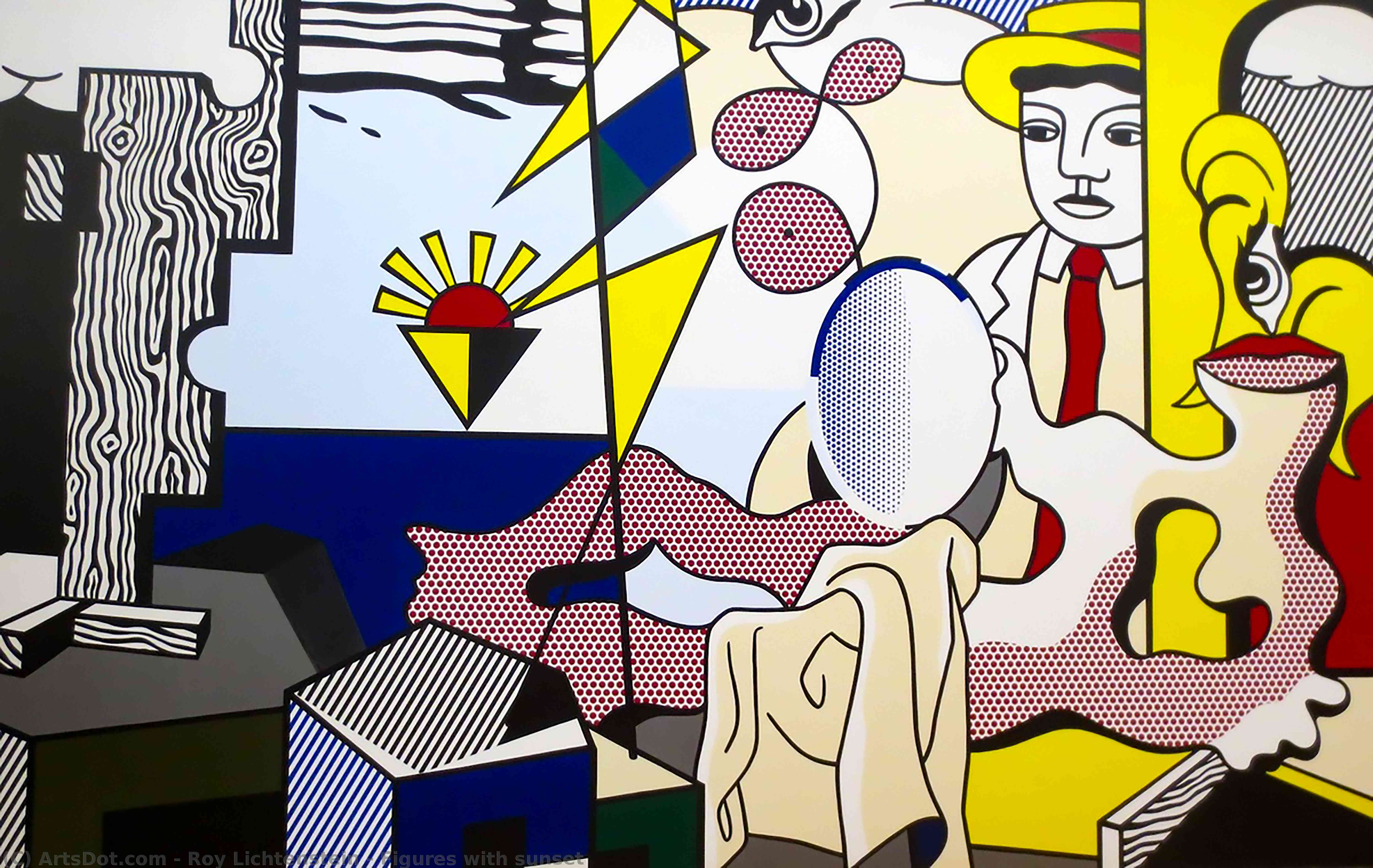 Figuras Con Atardecer — Roy Lichtenstein