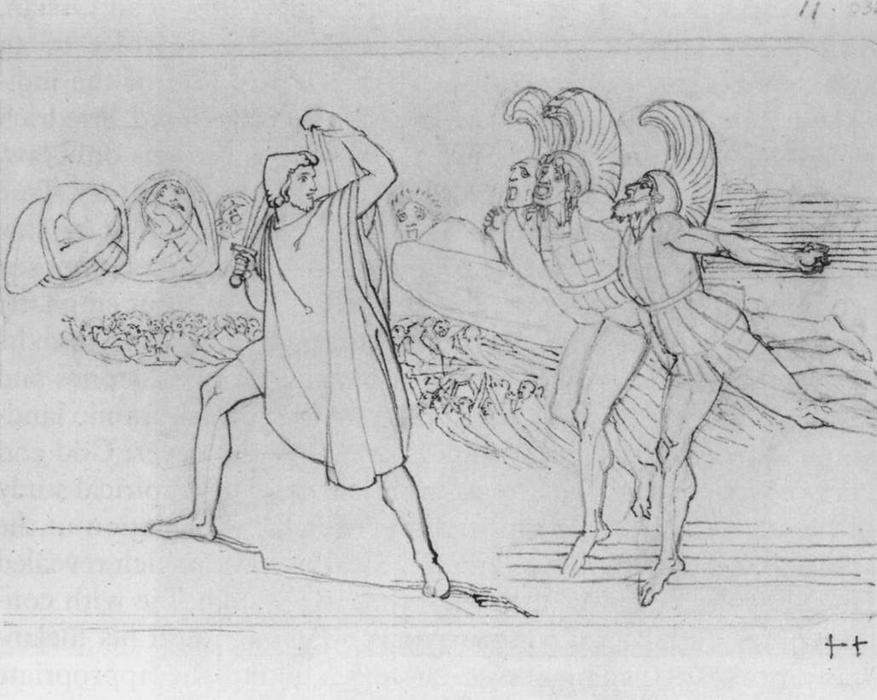О Odysseus В Подземния Свят (odysseus V Podzemniya Sveta) — John Flaxman