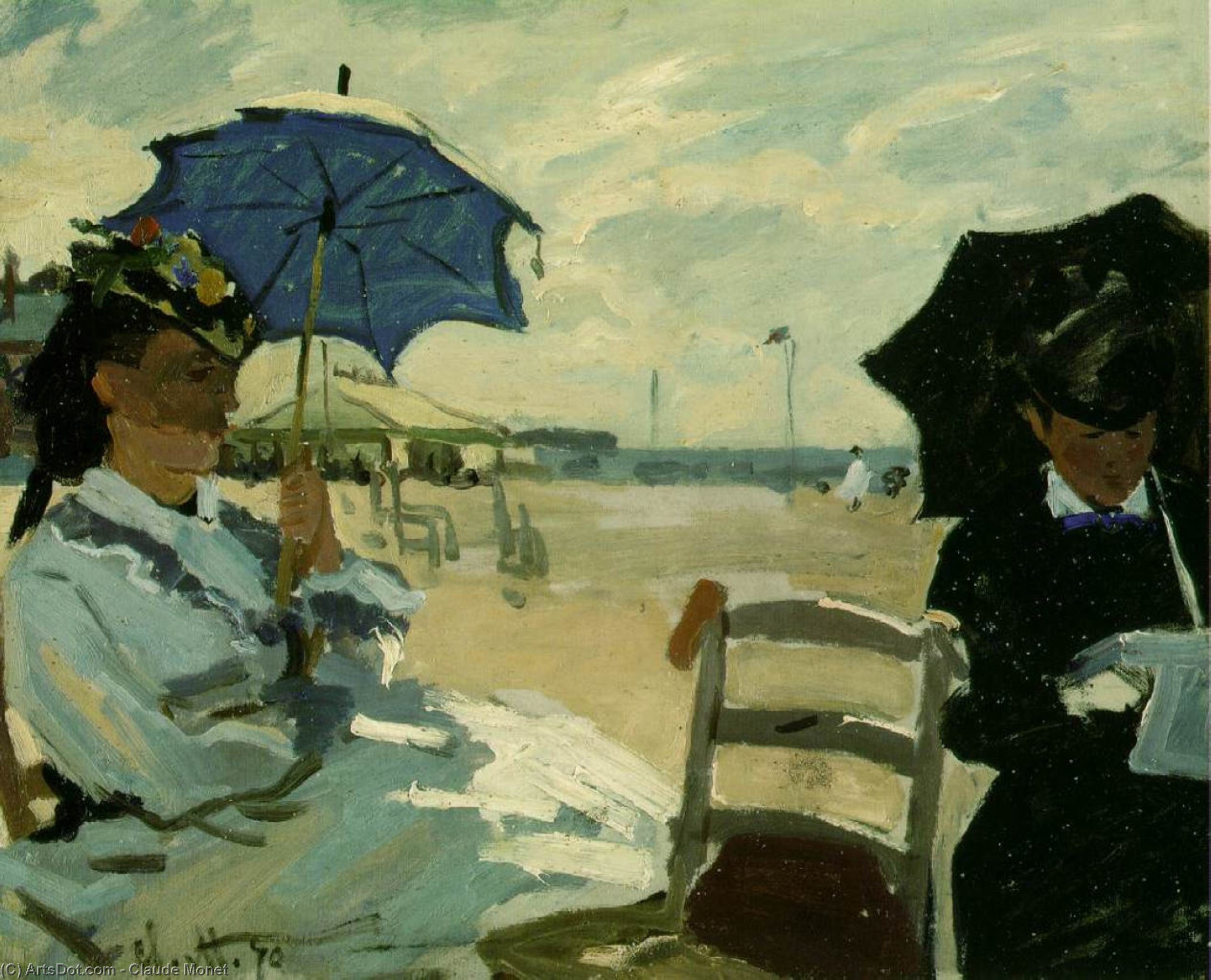 La Spiaggia Di Trouville — Claude Monet