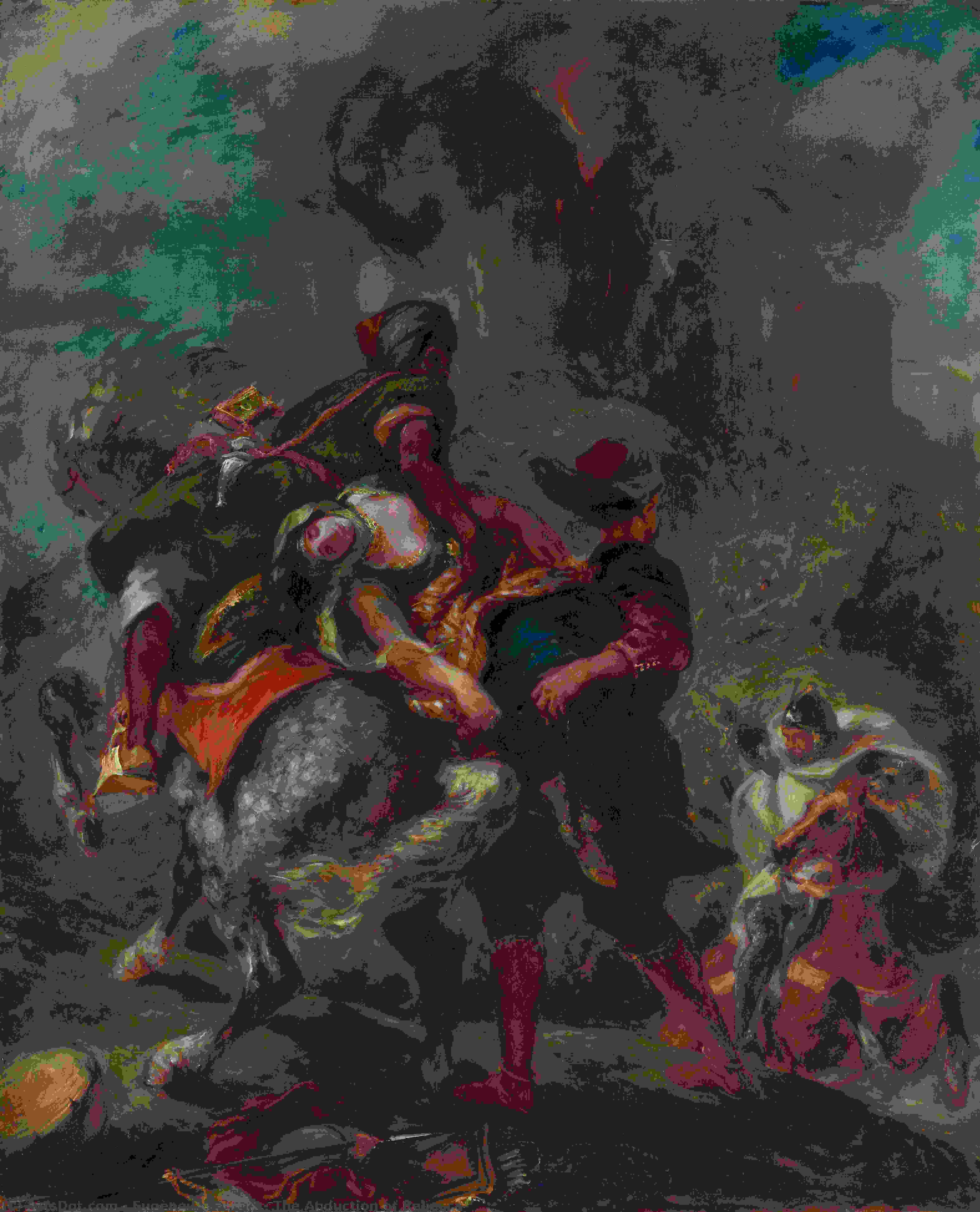 L'abduzione Di Rebecca — Eugène Delacroix