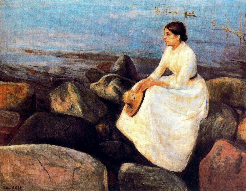 Notturno Estivo (inger Sulla Spiaggia) — Edvard Munch