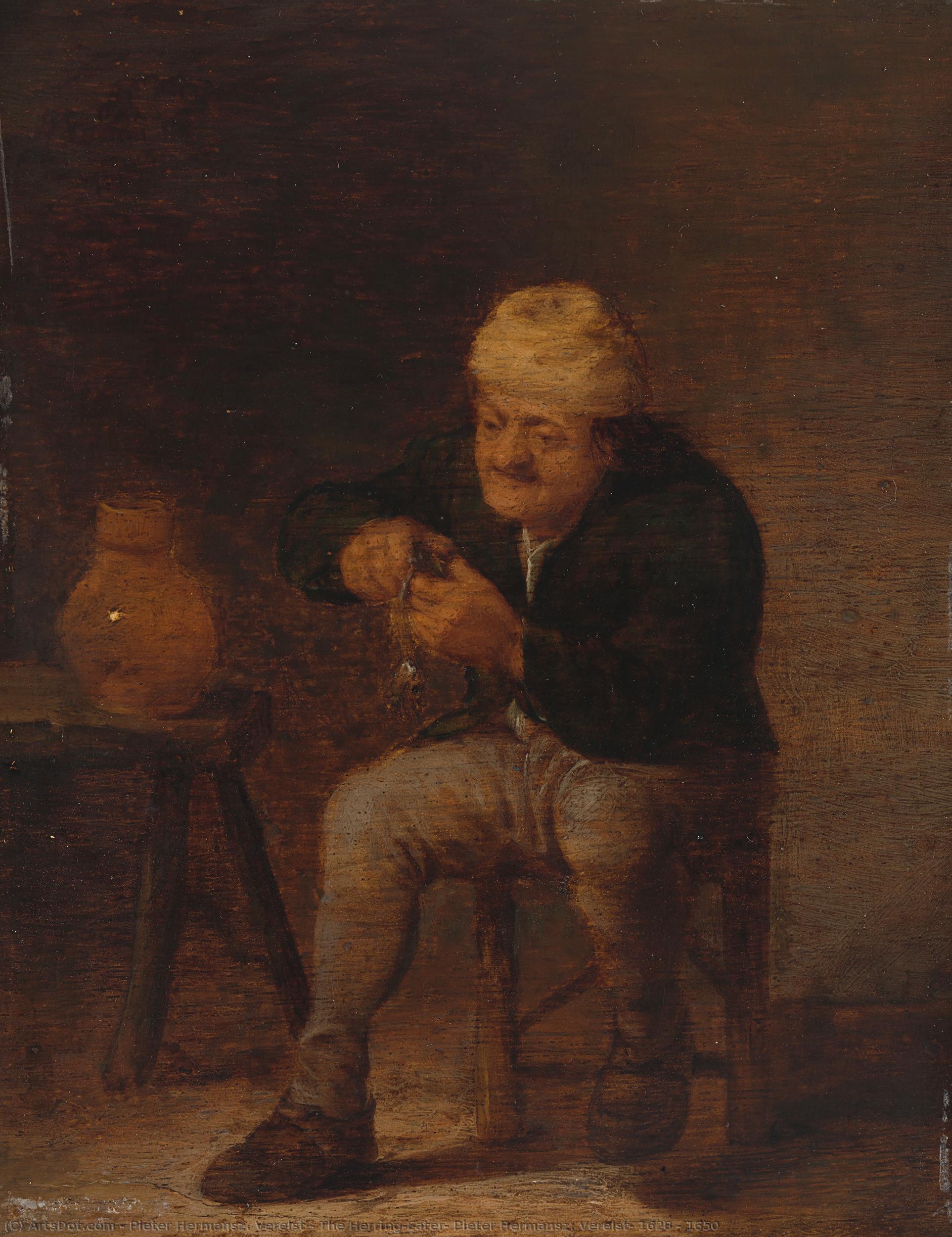 The Herring-eater, Pieter Hermansz. Verelst, 1628 - 1650 — Pieter Harmansz Verelst
