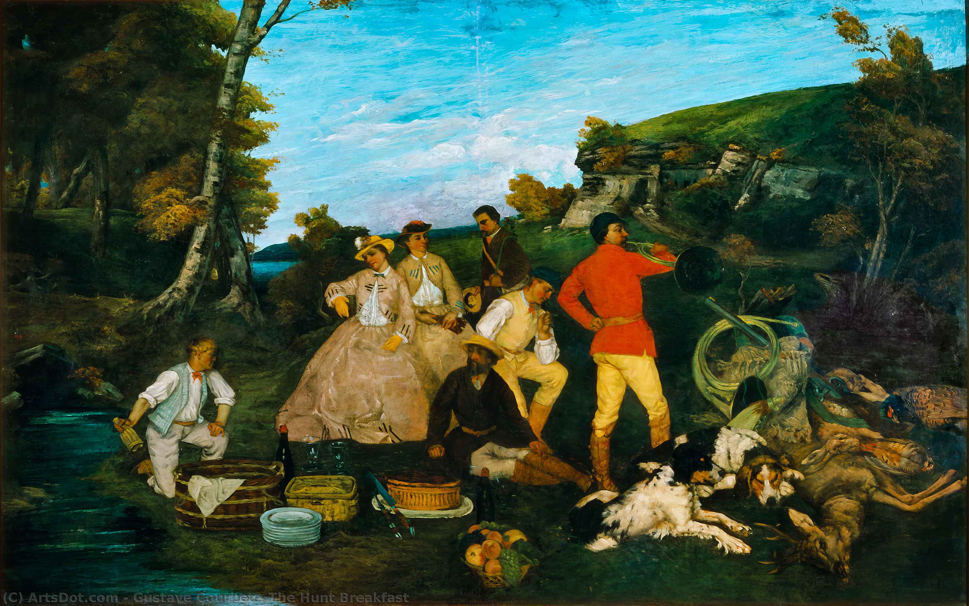 Jagten Morgen — Gustave Courbet