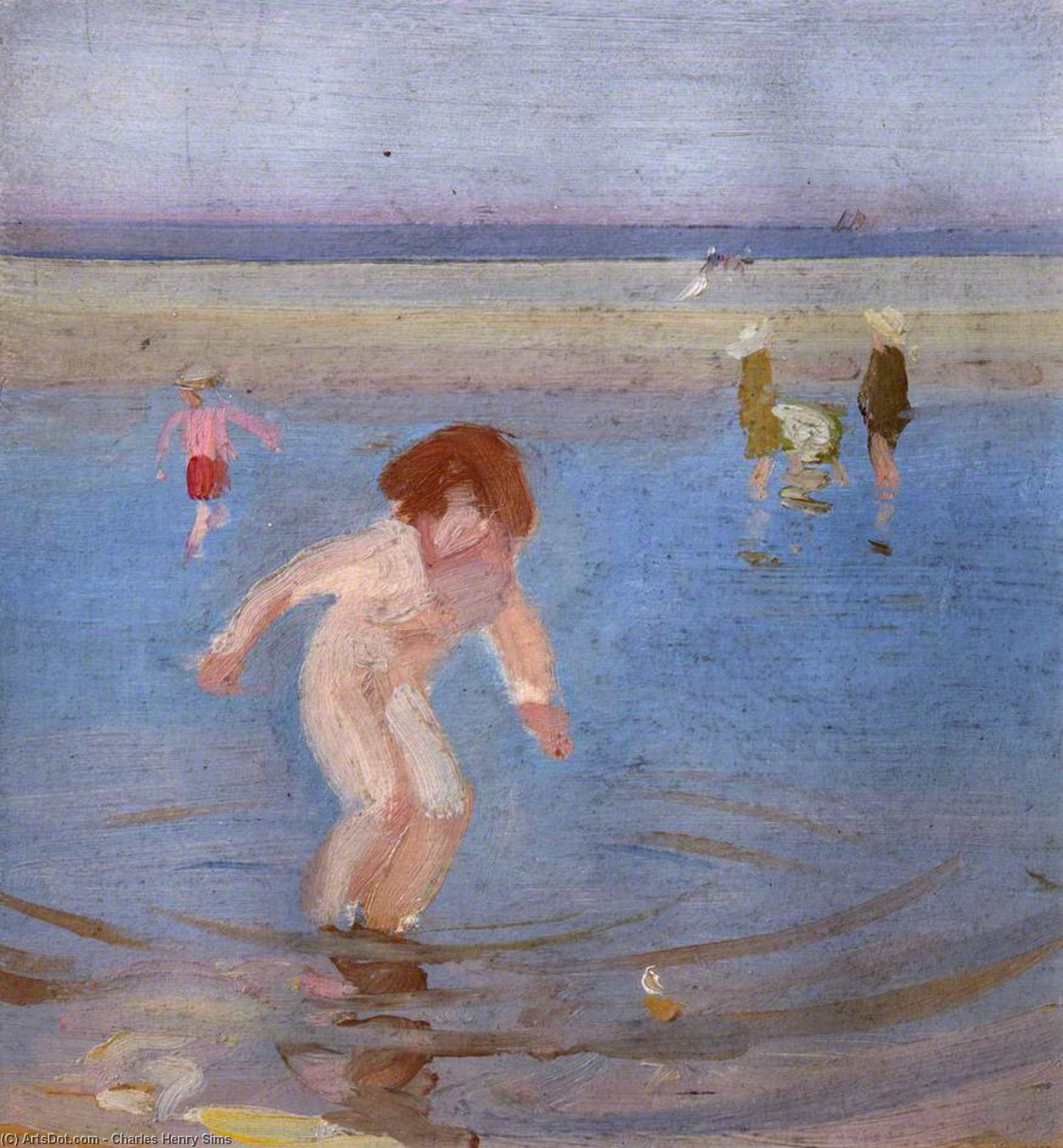 Children Bathing — Čarlс Henry Sims