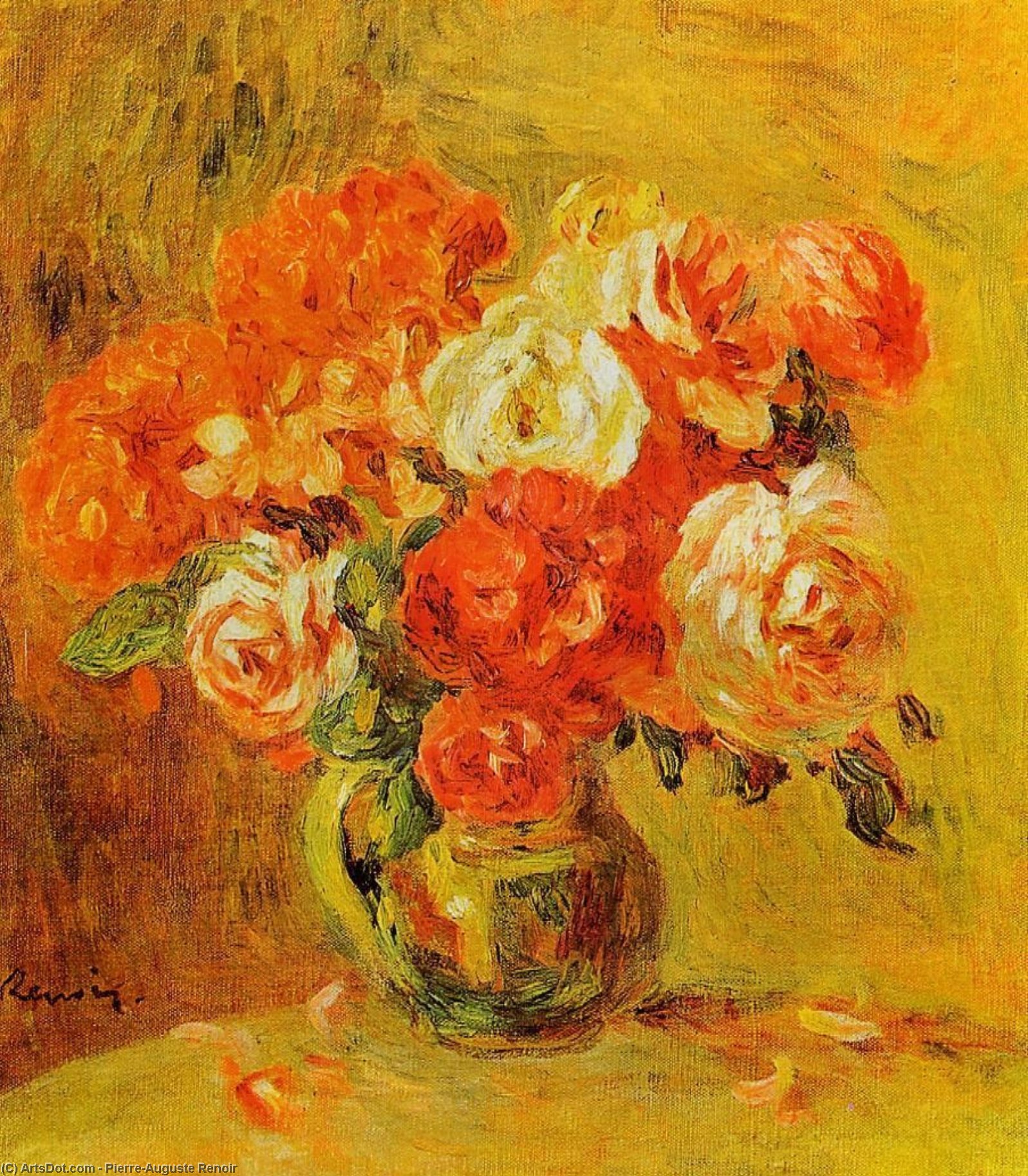 Fiori In Un Vaso — Pierre-auguste Renoir