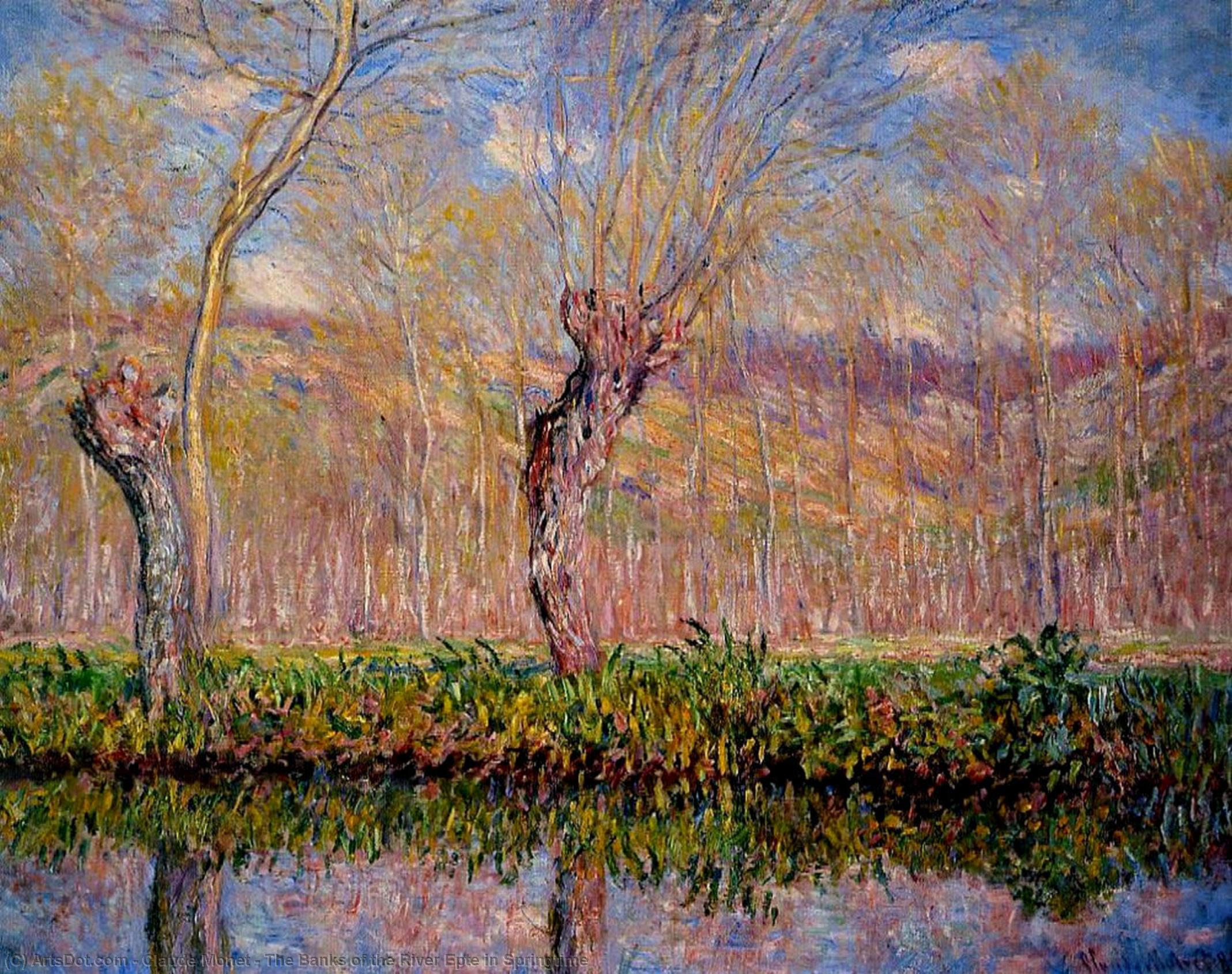 Le Banchiere Del Fiume Epte In Primavera — Claude Monet