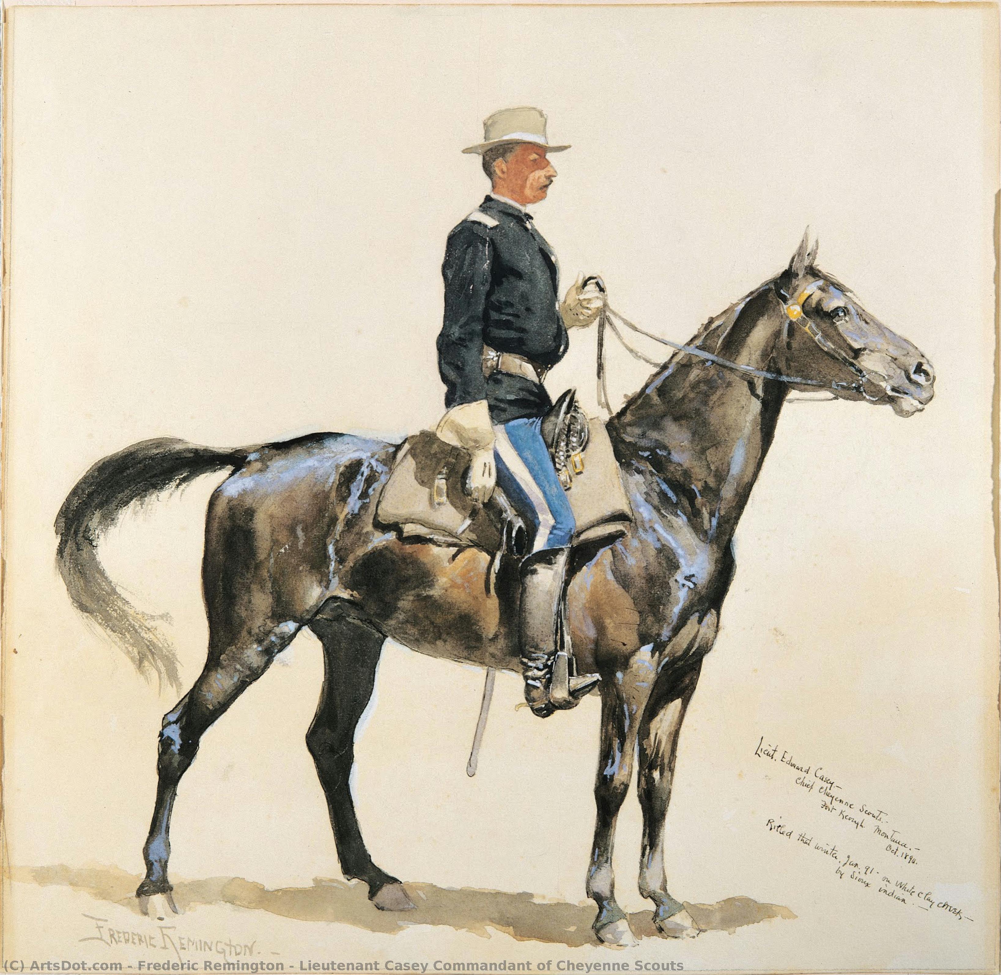 Frederic Remington, Lieutenant Casey Commandant of Cheyenne Scouts