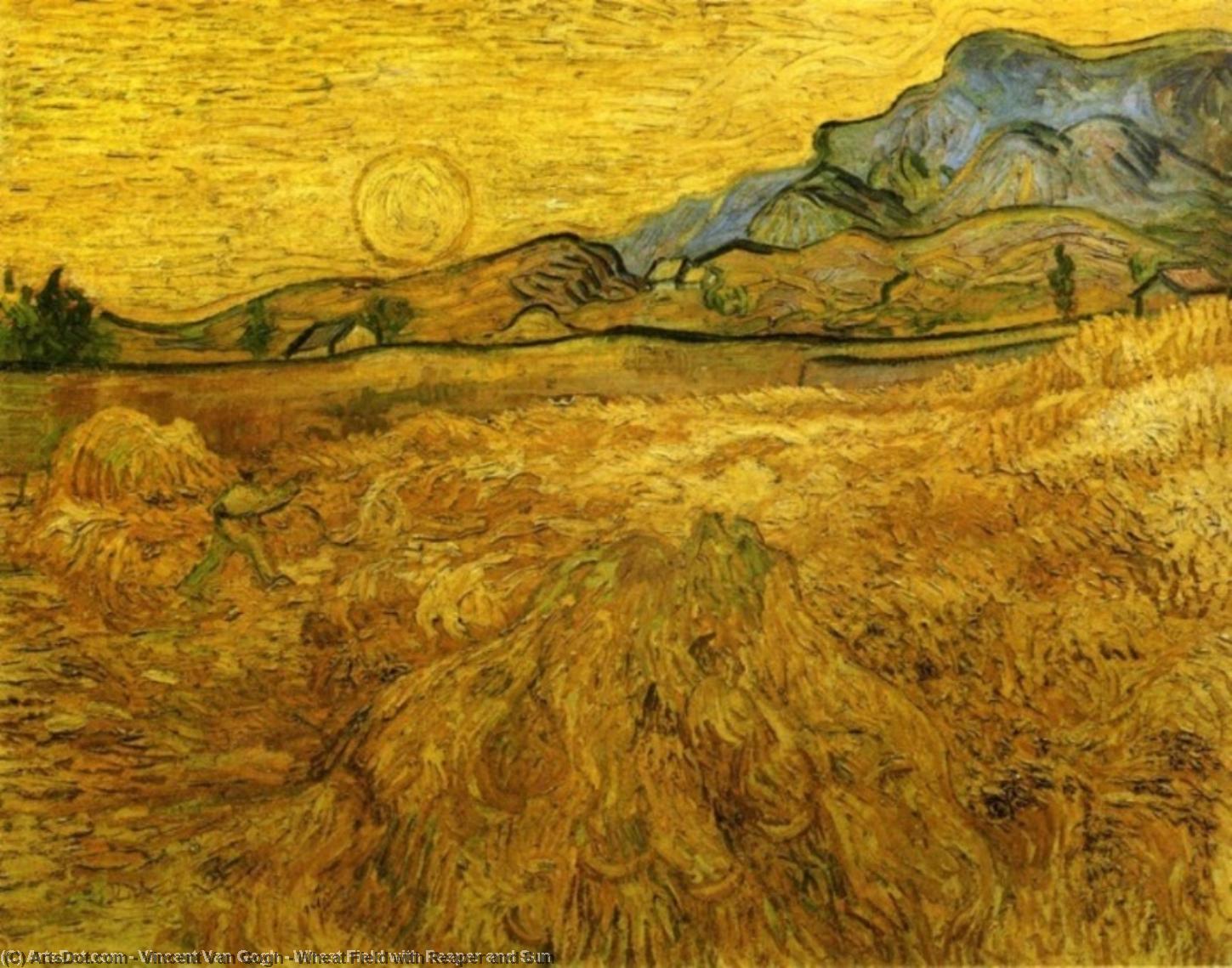 Житен Фелд С Резец И Слънце — Vincent Willem Van Gogh