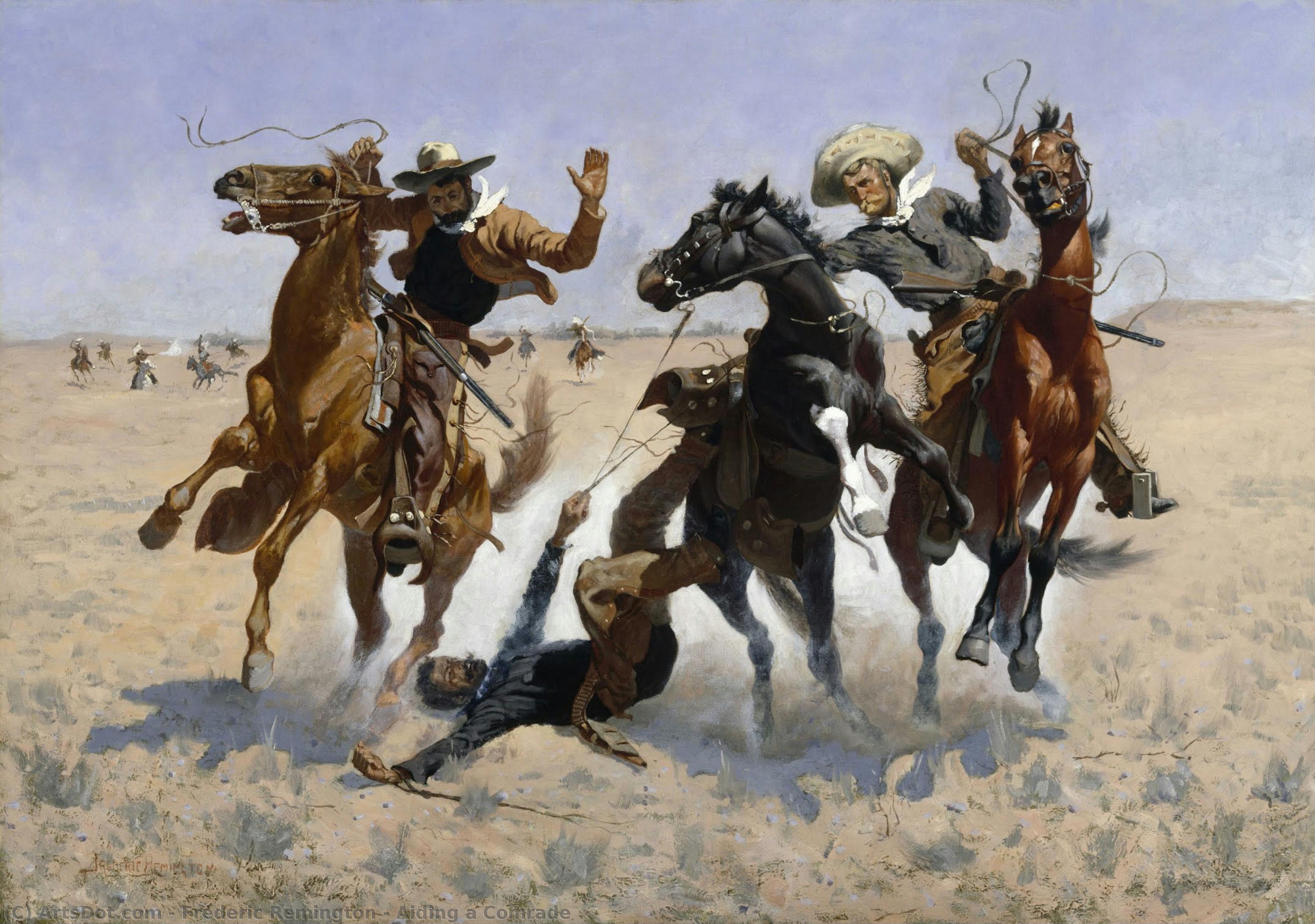 Einem Kameraden Helfen — Frederic Remington
