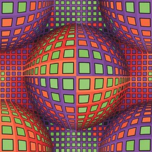 Anamorphic Convergence: A Singular Monument of Distorted Geometry and Vibrant Chromatic Tension