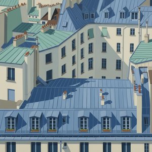 Geometric Serenity: A Monumental Study Of Blue Urban Planes And Silent Shadows — Marion Delorme