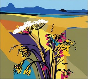 Orizzonti D'ocra Eterei: Una Sinfonia Singolare Di Silhouette Botaniche E Vivaci Piani Geometrici — Yann Lambert
