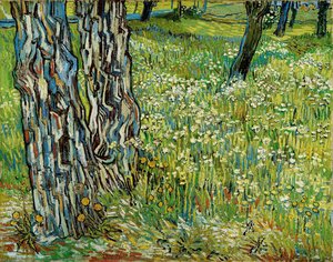 Tree Trunks In The Grass — Vinsentas Van Gogas