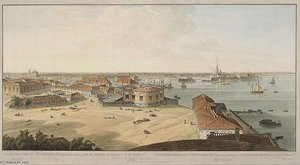 Spb Panoramic View On Spit Of The Vasilievsky Island — John Augustus Atkinson