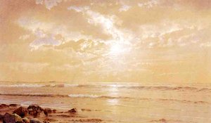 On The Beach - Moonlight — William Trost Richards, Romanticism