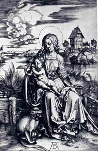 Die Madonna Mit Dem Makaken, Berlin Smpk — Albrecht Dürer