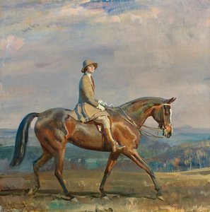 Retrato De La Sra. Margaretta Park Frew Montando — Sir Alfred James Munnings