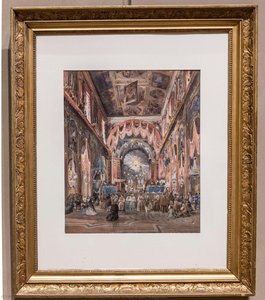 Inside The Church Of San Paolo Maggiore — Carlo Teodoro Duclère