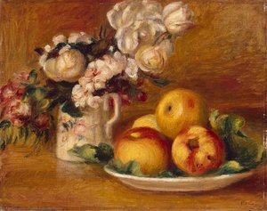 Apples And Flowers — Pierre Auguste Renoir