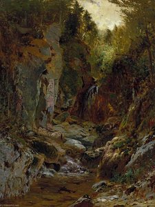 The Flume, Opalescent River, Adirondacks — Alexander Helwig Wyant
