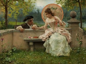 Ein Verliebtes Gespräch Im Park — Federigo Andreotti