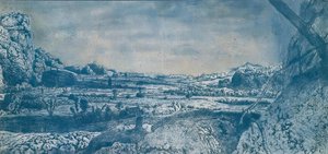 Mountain Valley With Fenced Fields — Hercules Seghers