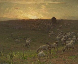 Sheepfold — Sir John Alfred Arnesby Brown, Impressionism