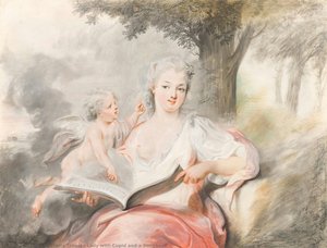 Lady With Cupid And A Songbook — Cornelis Troost