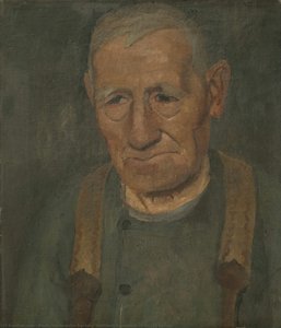 Half-length Portrait Of An Old Farmer — Paula Moderzon-bekker