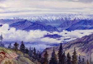 Mountains From Narkanda Near Simla (shimla), Himachal Pradesh, India — Marianne North
