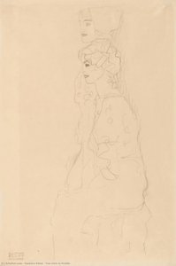 Zwei Frauen Im Profil — Gustav Klimt
