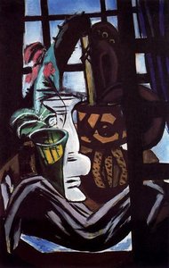 Studio With Table And Glasses — Max Beckmann