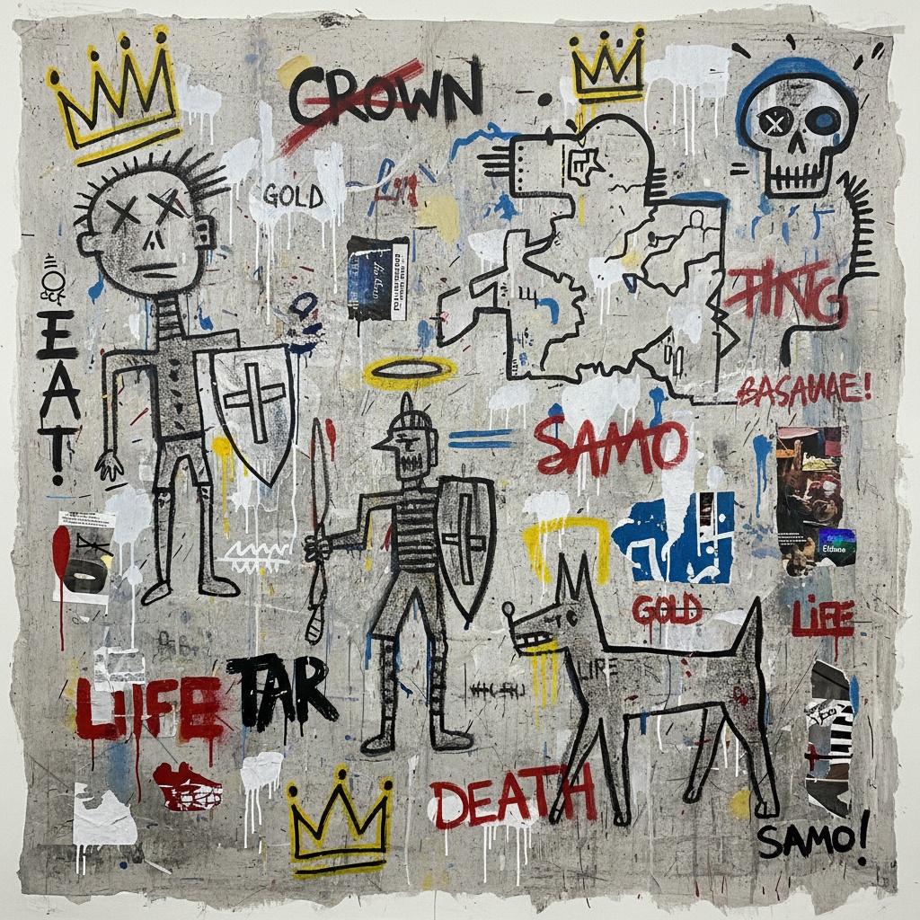 Graffiti ve stylu Basquiata