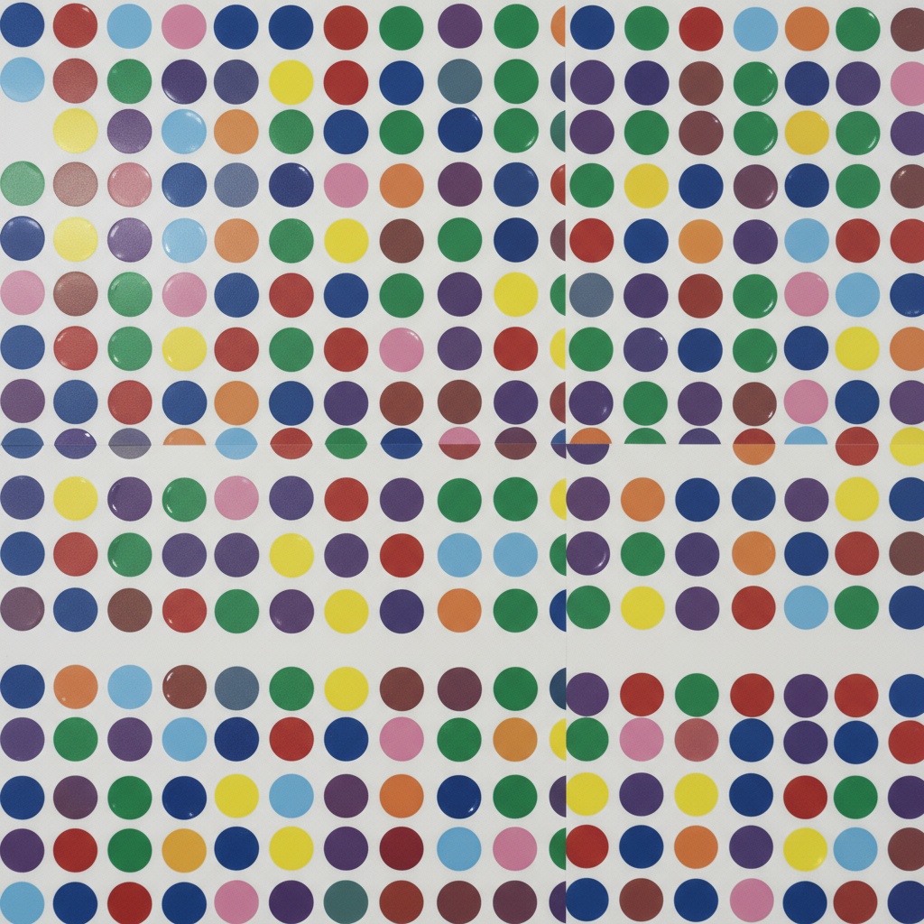 Abstrakce s tečkami od Damiena Hirsta