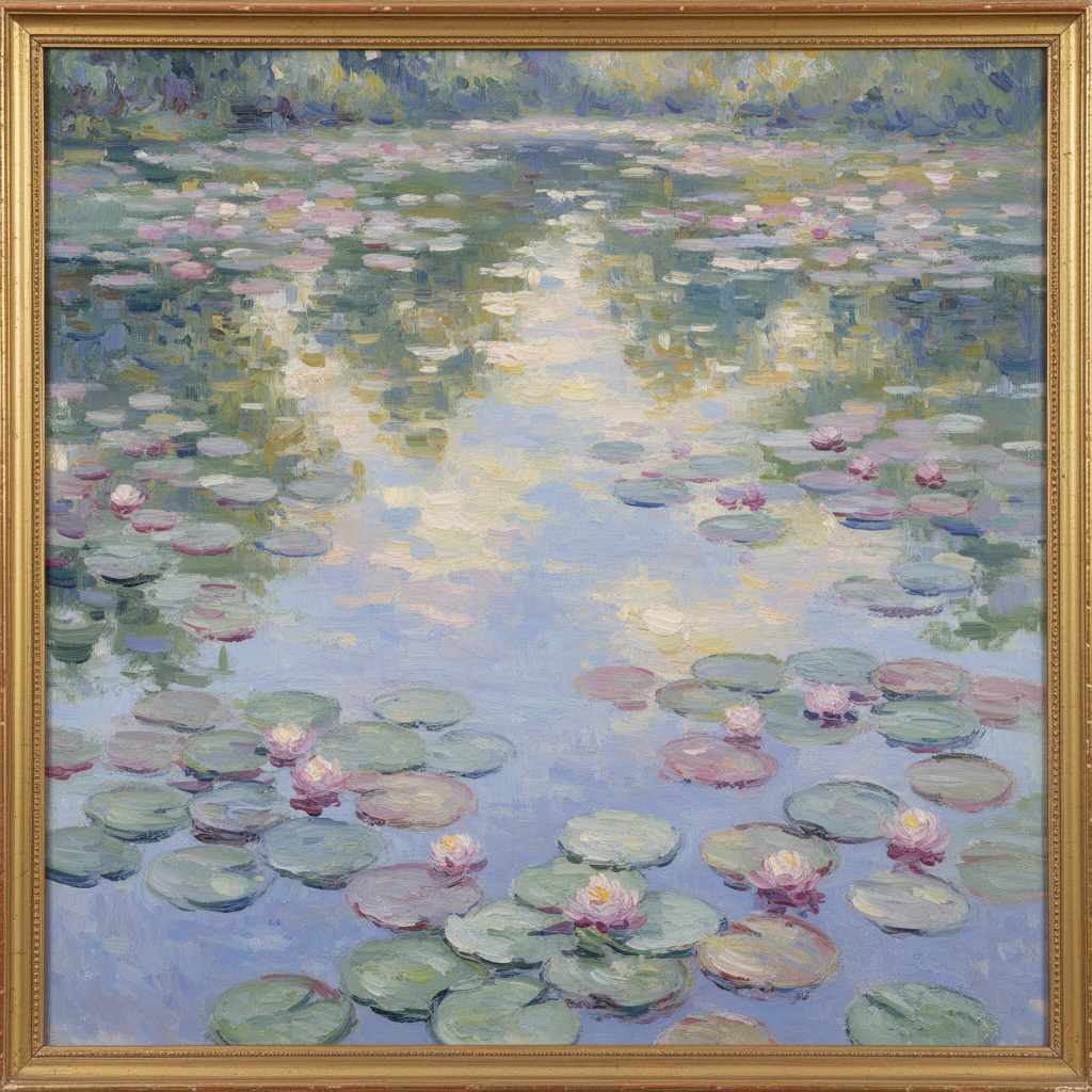 A photograph restyled as an impressionist painting