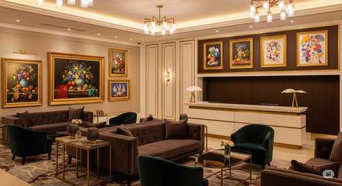 A reception area